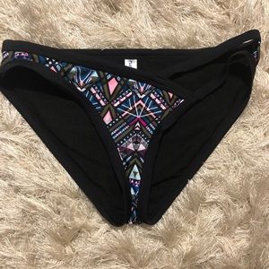 Rue Bleu Geometric Side Cut Bikini Bottoms